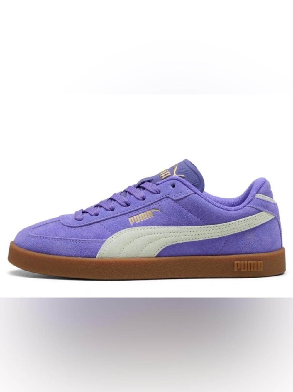 Purple puma sneakers